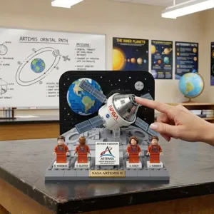 NASA Artemis II Orion Vaisseau Spatial Blocs de Construction Jouet Éducatif pour Enfants