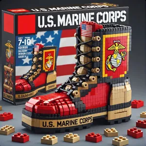 Military Boot Building Blocks Military Assembly Brick Toy Educational Gift For Boys Plastic Construction Set