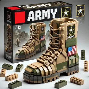 Military block tactical boot building kit creative toy gift for boys and military fans