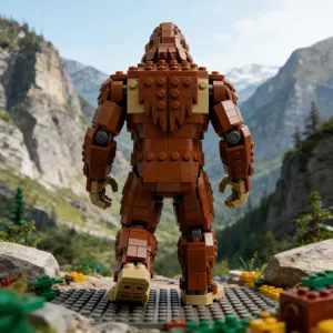 Building block Bigfoot toy model, compatible bricks gorilla figure for kids collectors, scenic display.