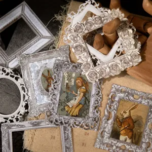 Vintage European style picture frame decorative sticker cards DIY journaling craft scrapbooking supplies