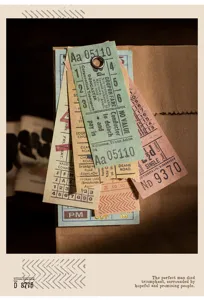 Vintage train ticket stickers set journal paper scrapbooking decorative retro stationery supplies