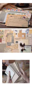 Vintage journaling scrapbooking paper pack aesthetic retro decorative stationery material supplies