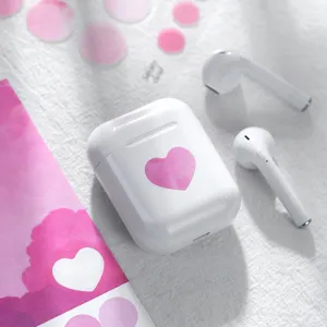 Süße rosa Herz kabellose Bluetooth Ohrhörer Ladebox trendige ästhetische Ins-Stil Hauptbild