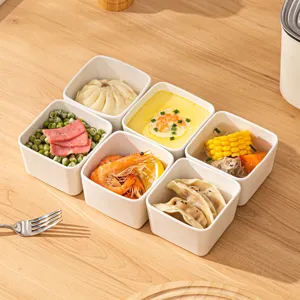 Einfache Keramik Schale Kueche Beilage Haushalt geteilte Schale mehrschichtige Hotpot Platte