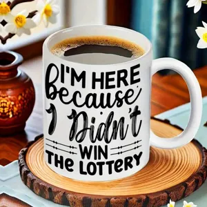 Tazza da Caffè in Ceramica Bianca con Stampa di Slogan Divertente Bicchieri da Ufficio Regalo Ideale per Colleghi e Amici