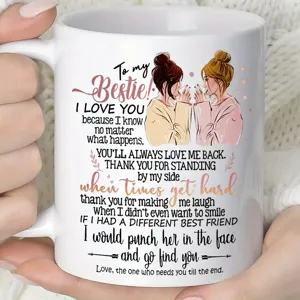 Tasse a café en céramique blanche personnalisée cadeau meilleure amie bureau top