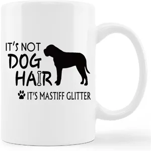 Taza de cafe de ceramica blanca con divertido diseño de perro, ideal para la oficina.