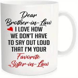 Weisse Keramiktasse mit lustigem Text fur den Schwager, ideal fur Buro und Alltag.