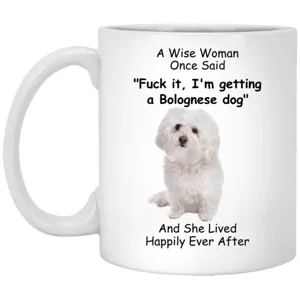 Taza de café de cerámica blanca con divertido estampado de perro, ideal para oficina y regalo.