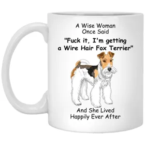 Taza de café de cerámica blanca con gráfico de texto de perro divertido, ideal para la oficina.