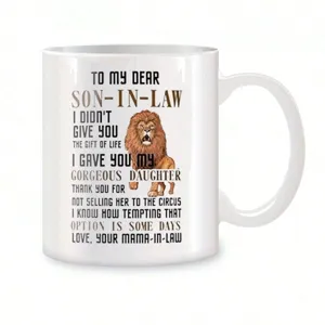 Lustiges Zitat Keramik Kaffeetasse Süßes Tier Löwe Muster Büro Tasse Keramik Teetasse Neuheit Geschenk Tasse