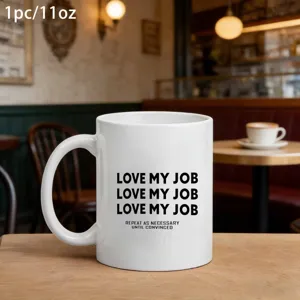 Keramische koffiemok 11oz kantoormok met grappige tekst ontwerp voor dagelijks gebruik