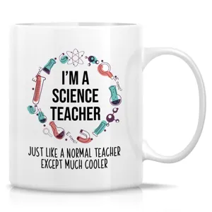 Divertida taza de café profesor de ciencia 11oz cerámica regalo perfecto para los maestros.