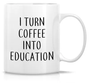 Taza de café de cerámica blanca con cita divertida, mug de oficina de 11oz para regalo.