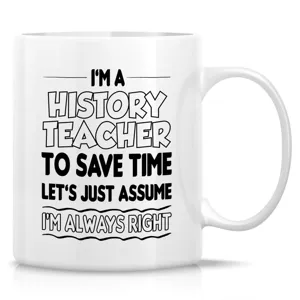 Detalle de taza de café personalizada para profesor de historia, taza de cerámica.