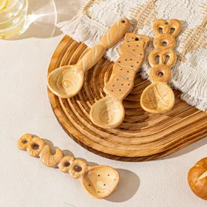Conjunto de cucharas de cerámica lindas, cuchara de sopa creativa pan, vajilla de cocina.