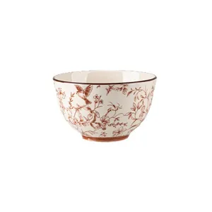 Ceramic bowl underglaze retro floral bird pattern kitchen tableware household gift new design