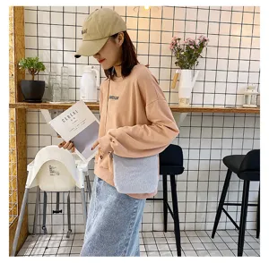 Casual fluffy plush crossbody bag for women, soft fuzzy shoulder bucket bag, autumn winter.