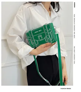 Kreative 2D Stil Box Umhängetasche, trendige süße Schultertasche für Damen Alltag.