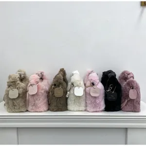 Sac à main en peluche duveteuse fausse fourrure sac bandoulière hiver pour les femmes