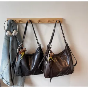 Sac cabas épaule rétro automne hiver grande capacité sac à main en cuir pour travail et loisirs