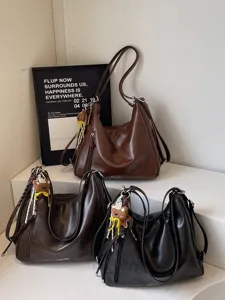 Sac à dos rétro et sac à bandoulière pour femme, grand cabas fourre-tout décontracté.