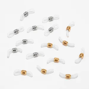 Stainless Steel And Metal Bead Silicone Anti-Slip Rings For Eyewear Chains Mask Lanyard Connectors