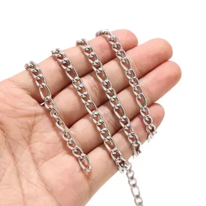 Chaine Figaro en acier inoxydable pour fabrication de bijoux DIY, collier resistant.
