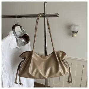 Casual schoudertas met grote capaciteit herfst zachte PU lederen handtas voor dames