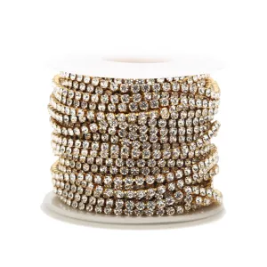 Stainless Steel Claw Chain Rhinestone Cup Chain For DIY Jewelry Making Necklace Bracelet Accessories Gold Silver Tone
