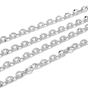 Stainless steel 7mm butterfly chain detail view, perfect for necklaces, clothing bags, and DIY crafts.