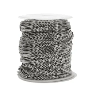Stainless steel double chain detail, perfect for DIY jewelry making and custom bracelets.