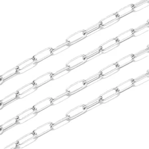 Stainless steel paperclip chain links for men jewelry making DIY handmade accessories crafts