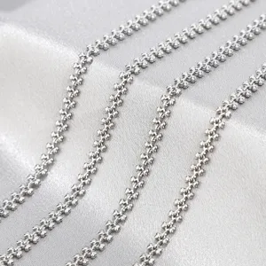 Stainless steel heart chain necklace jewelry making DIY accessories metallic silver tone link.