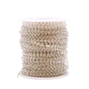 Clear crystal bead chain on spool for DIY handmade necklaces jewelry making crafts supply