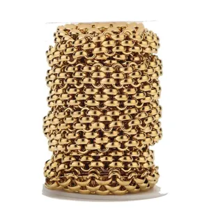 Gold stainless steel chain roll DIY jewelry making accessory necklace bracelet bag strap chain