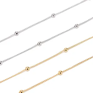 Stainless steel satellite bead chains for DIY jewelry making necklaces bracelets findings.