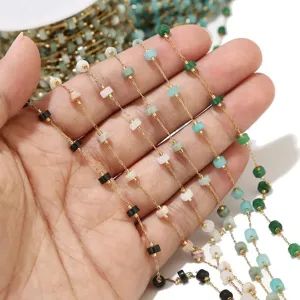 Stainless Steel Beaded Chain 18K Electroplated DIY Jewelry Making Chain Beaded Necklace Bracelet Apparel Accessory