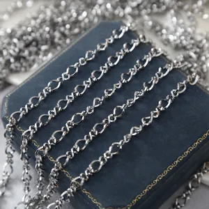 Stainless steel twisted chain DIY handmade necklace bracelet jewelry accessory details.