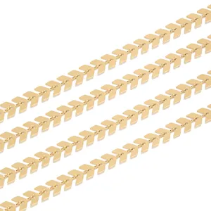 Gold stainless steel airplane shape chain DIY jewelry component for necklace and bracelet