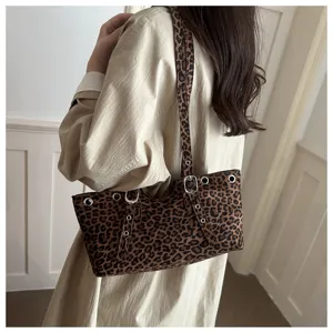 Koreanischer Stil Leopardenmuster Umhängetasche Vintage lässige Tasche große Kapazität Handtasche