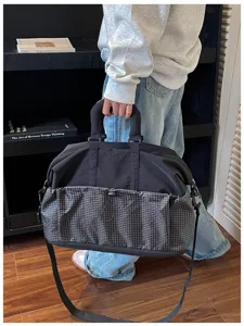 Reisetasche Sporttasche multifunktional grobe Kapazitat fur Koffer Trolley schwarz