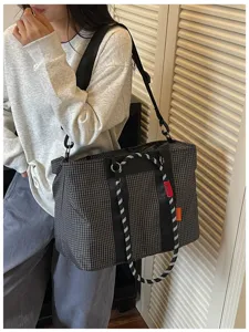 Sac à bandoulière grande capacité style japonais corde d'escalade détail beau matériel.