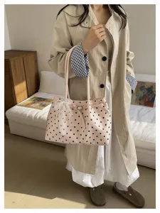 Borsa a tracolla stile coreano apois con grazioso fiocco in pizzo per lavoro e tempo libero.