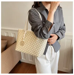 Damen Shopper Tasche Herbst Winter stilvolle große Kapazität Umhängetasche Handtasche