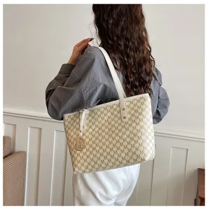 Modische Damen Pendler Shopper Tasche, große Kapazität Umhängetasche für Herbst und Winter.