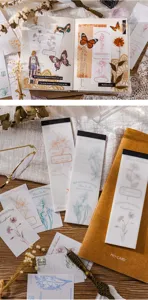 Momo floral sticky notes aesthetic botanical stationery memo pads journaling supplies
