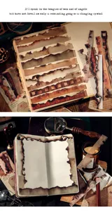 Vintage verbrannte Kanten lange Streifen Aufkleber für Tagebuch Scrapbooking Dekoration
