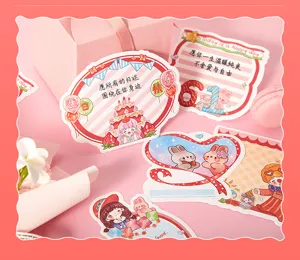 Cute cartoon memo pad detail, sweet pink aesthetic sticky notes for journal and stationery art.